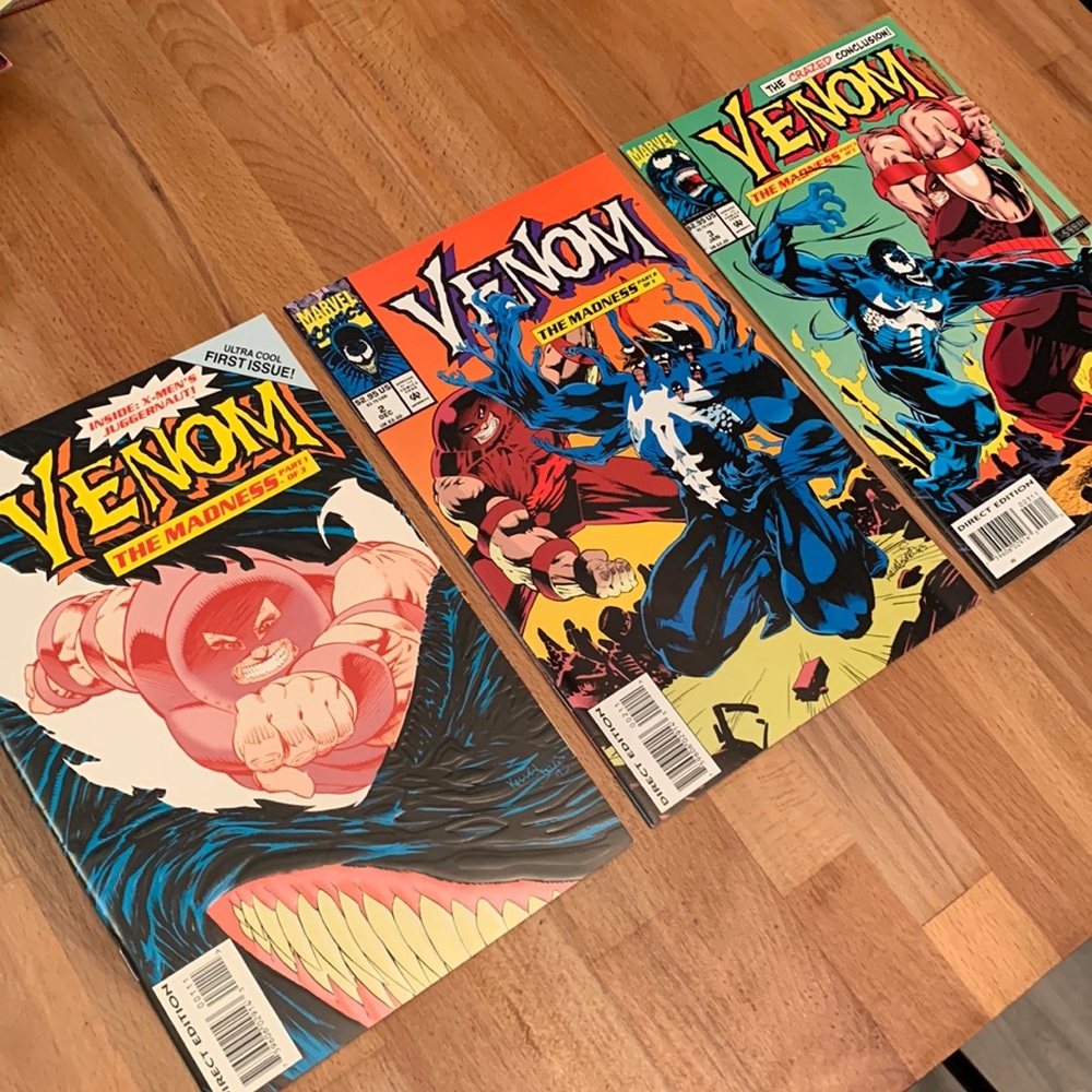 Venom The Madness (part 1, 2, & 3) comics 1993